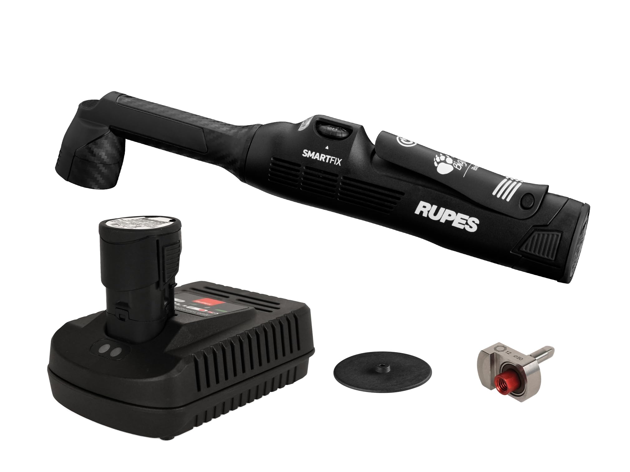 ◇◇RUPES ポリッシャー 使用感有 HR81ML ブラック Rupes HR81MLII/US/STB iBrid NANO2 POLISHER with Battery + Charger